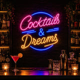 Cocktails and Dreams LED Neon Sign