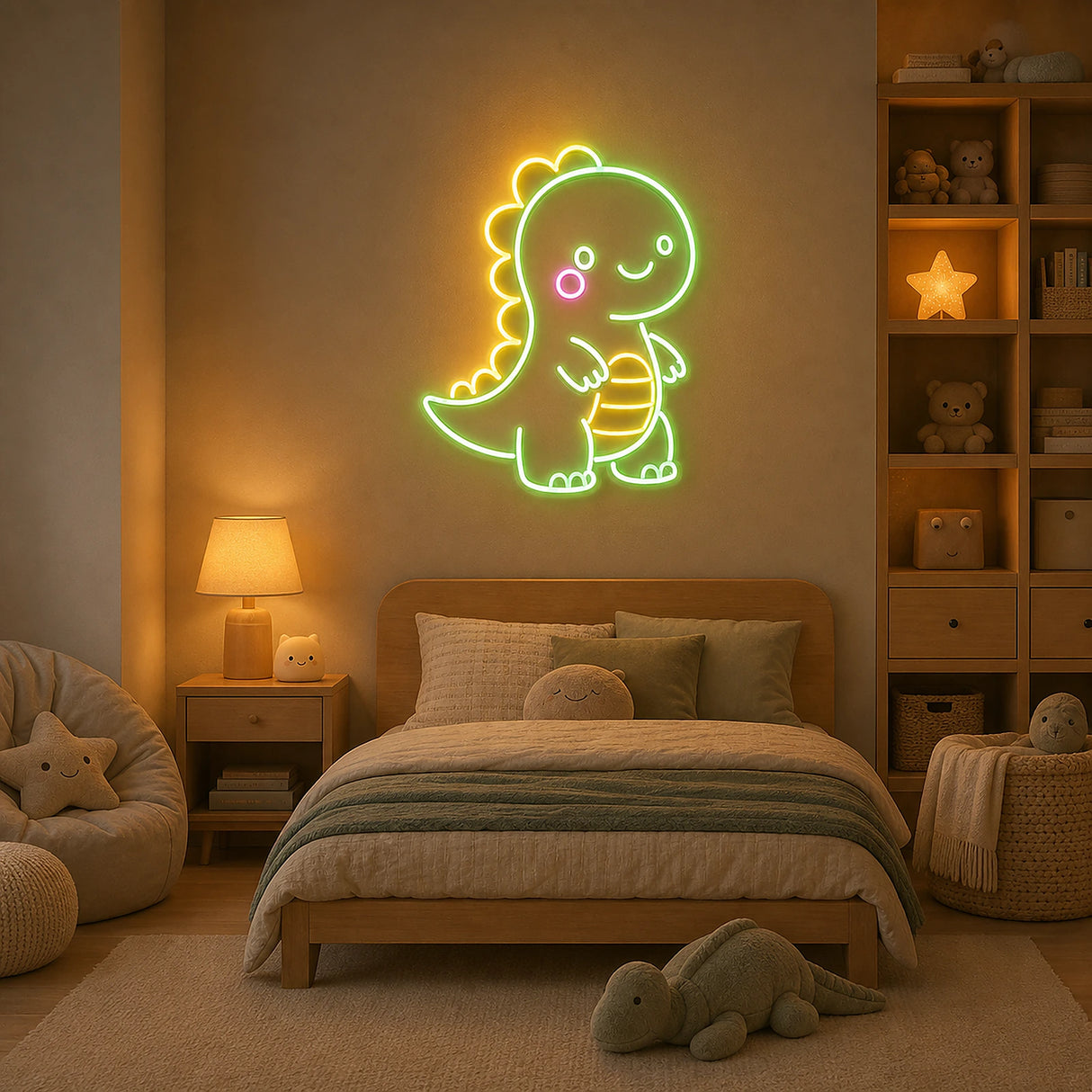 Dinosaur Kids Bedroom Neon Sign