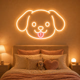 Puppy Face Bedroom Neon Sign