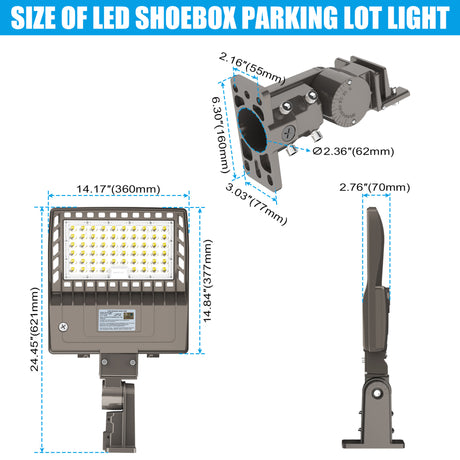 Size of LED Parking Lot Lights