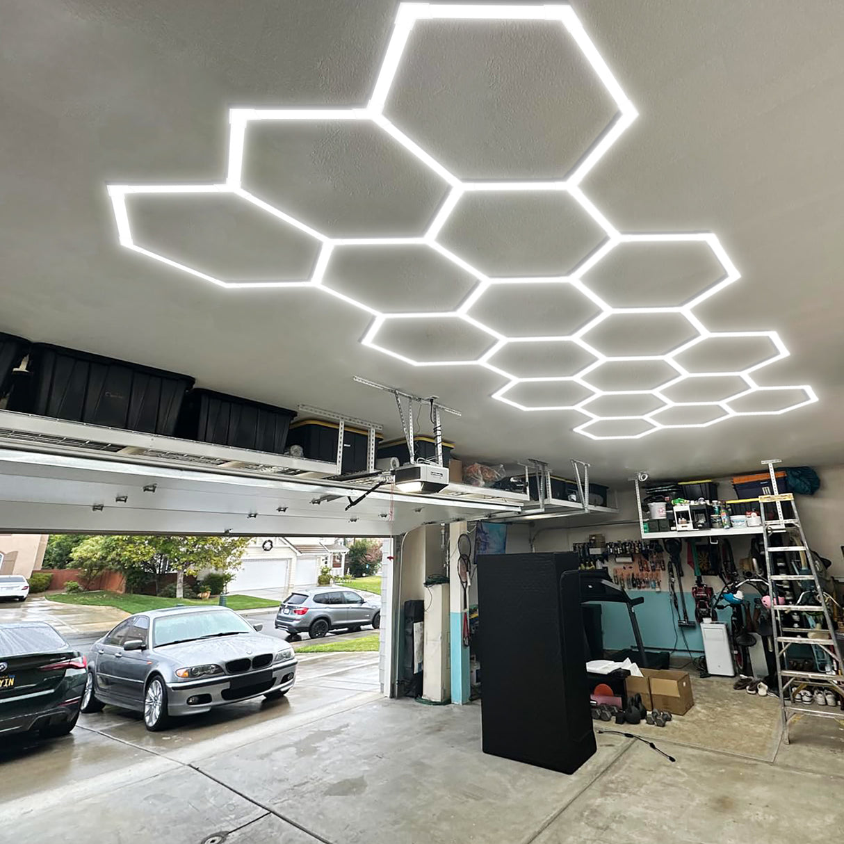 Usage of Hexagon Garage Lights  18 hex in garage