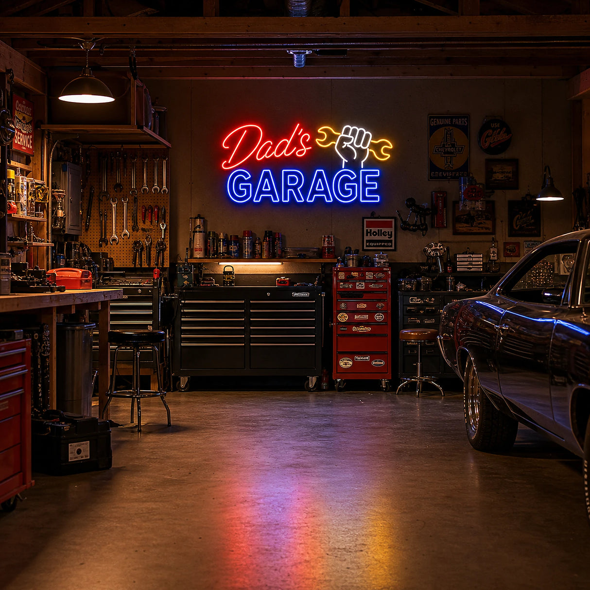 Dad's Garage Neon Sign