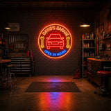 Personalized Garage Neon Sign - Open 24 Hours