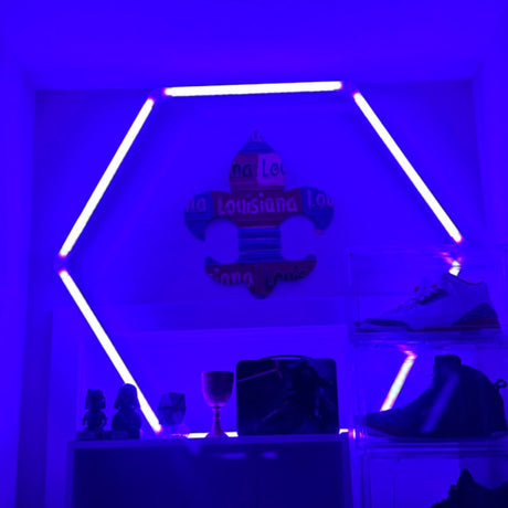 Use Color RGB LED Hexagon Lights 1 Hex  in bedroom