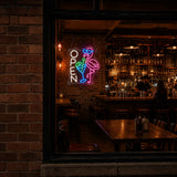 Tropical Flamingo Bar Open LED Neon Sign