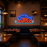 Fish/Seafood Neon Sign for Seafood Restaurant Decor