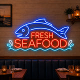 Fish/Seafood Neon Sign for Seafood Restaurant Decor