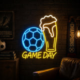 Game Day Beer Man Cave Neon Sign