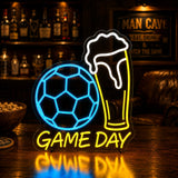 Game Day Beer Man Cave Neon Sign