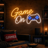 Game On Controller Neon Game Room Wall Sign