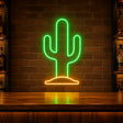 Desert Cactus LED Neon Sign for cantina bar decor