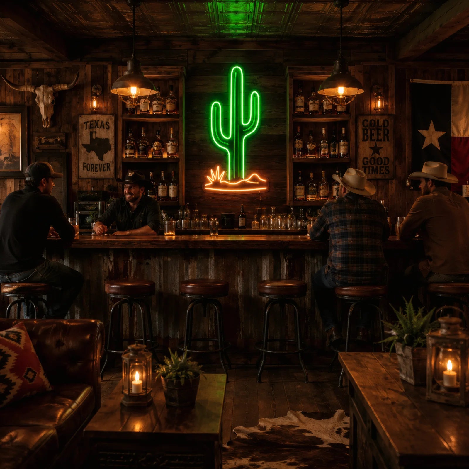 Desert Green Cactus LED Neon Sign