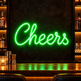 Cheers Neon Sign for Bar & Home Bar Decor