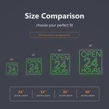 Green Open Neon Sign 24 Hours Business Sign