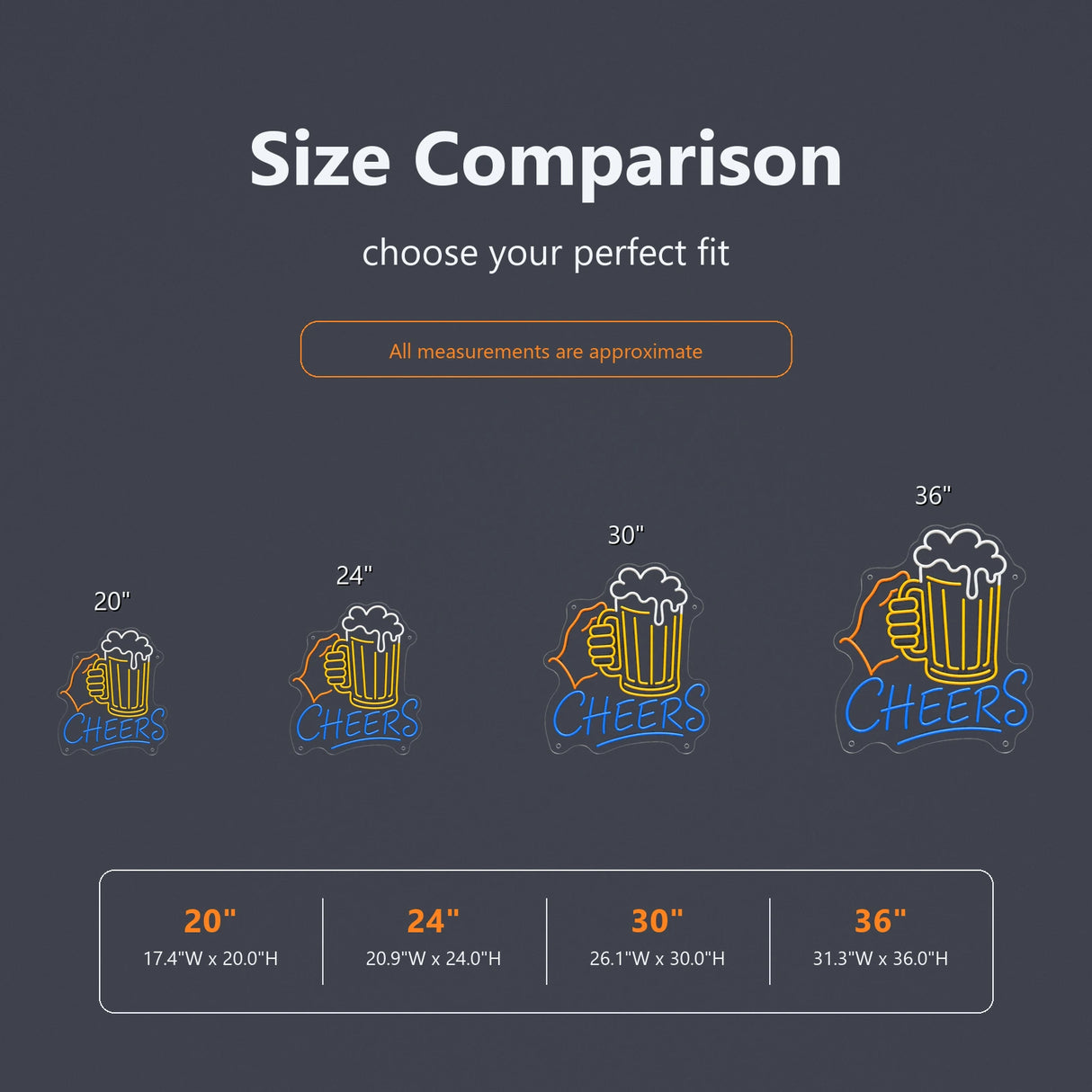 Cheers Beer Mug Neon Sign
