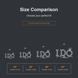 I Do ring neon sign size comparison from 18 to 32 inches