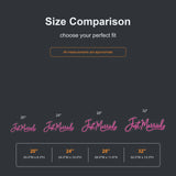 Just Married neon sign size comparison from 20 to 32 inches