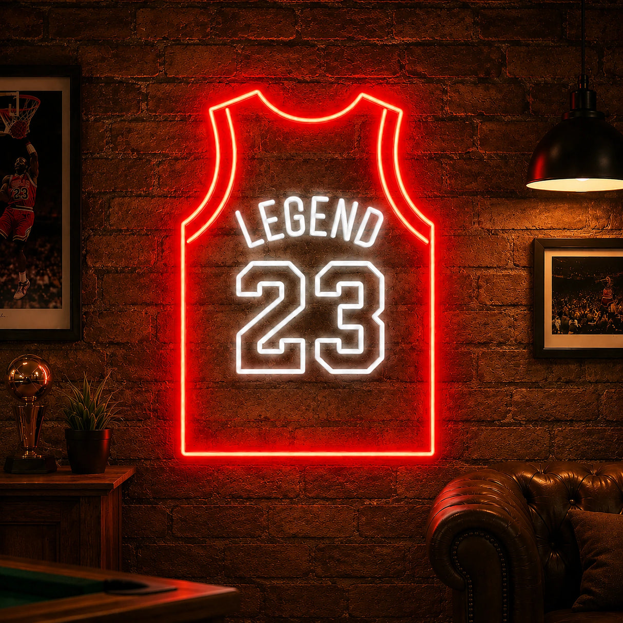 Legend 23 Jersey Man Cave Neon Sign