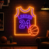 Legend 24 Basketball Jersey Man Cave Neon Sign
