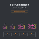 Make A Wish candle neon sign size comparison from 20 to 36 inches