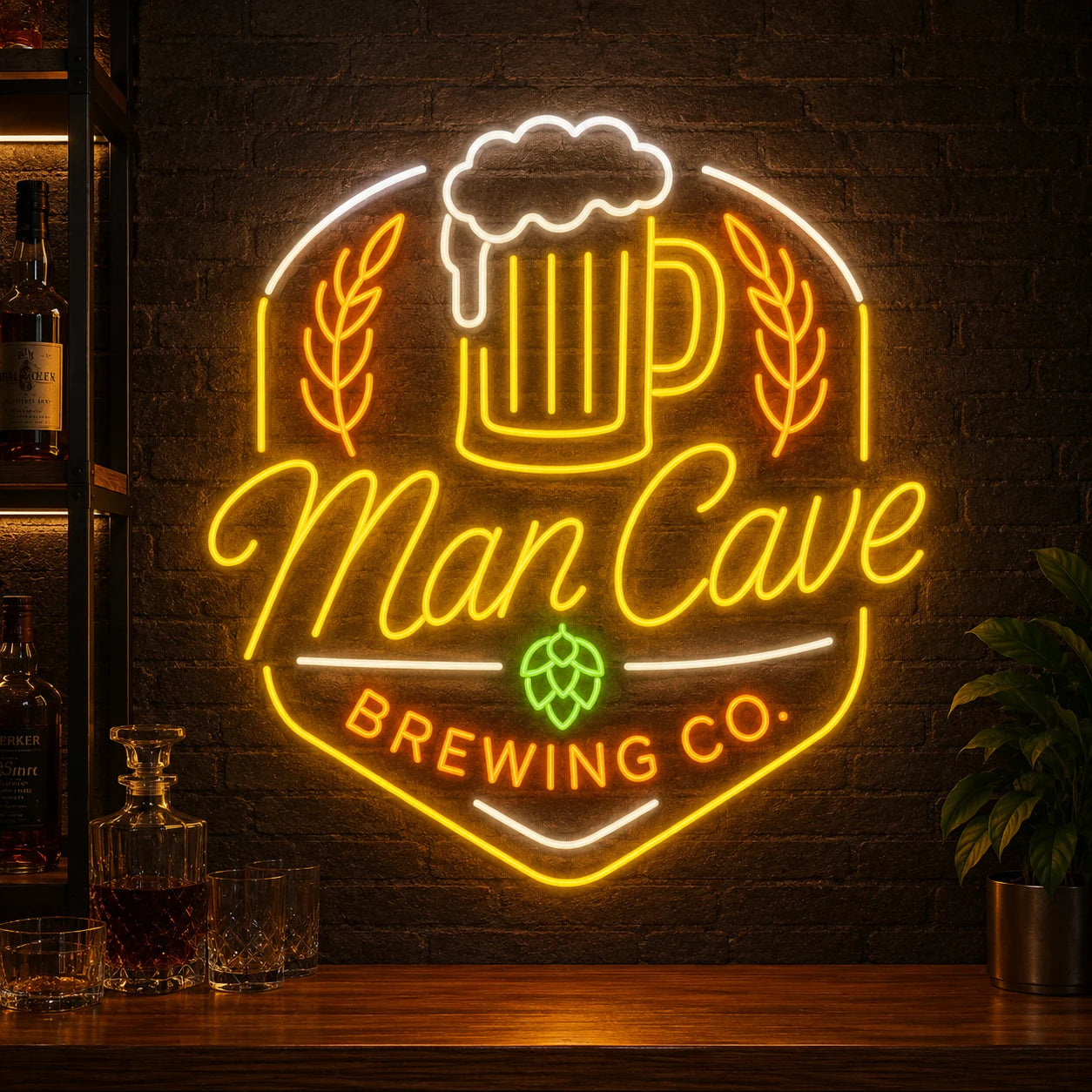 Man Cave Brewing Co LED Neon Sign