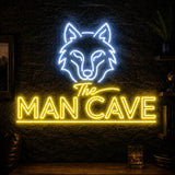 Wolf Man Cave Neon Sign