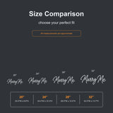 Marry Me neon sign size comparison from 20 to 32 inches