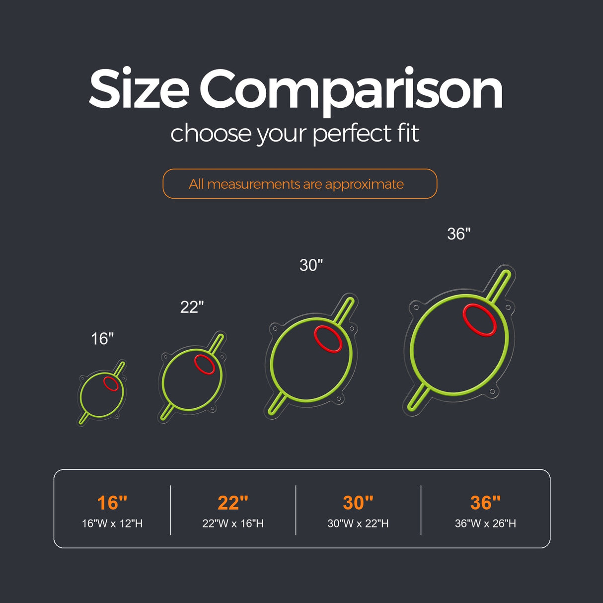 Green Olive Cocktail LED Neon Sign size guide for cocktail neon sign
