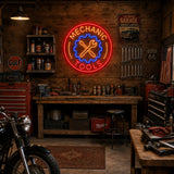 Mechanic Tools Neon Sign for Garage Workshop Wall Decor