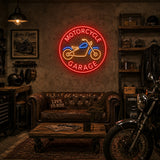 Motorcycle Garage Neon Sign for Biker Wall Decor