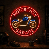 Motorcycle Garage Neon Sign for Biker Wall Decor