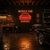 Muscle Car Garage Neon Sign for Auto Lover Wall Decor
