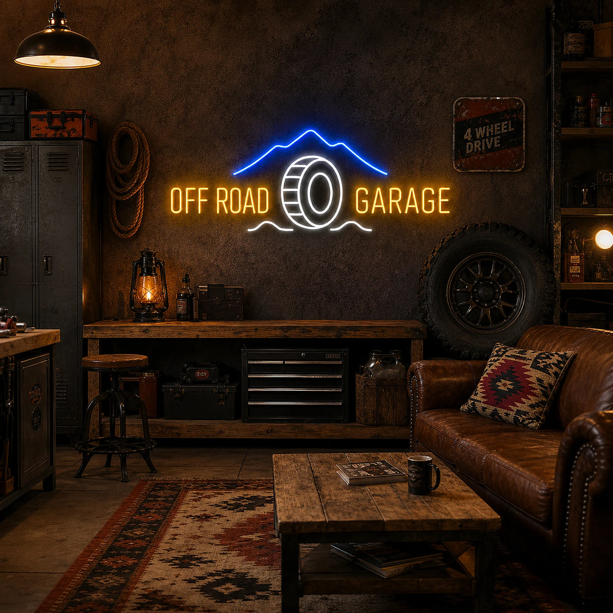Off Road Garage Neon Sign for Truck and 4x4 Decor