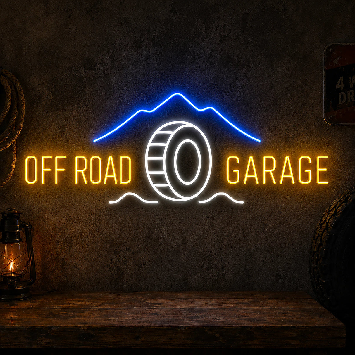 Off Road Garage Neon Sign for Truck and 4x4 Decor