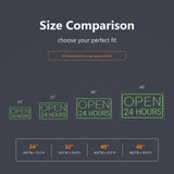 Open 24 Hours Neon Sign for Store Window