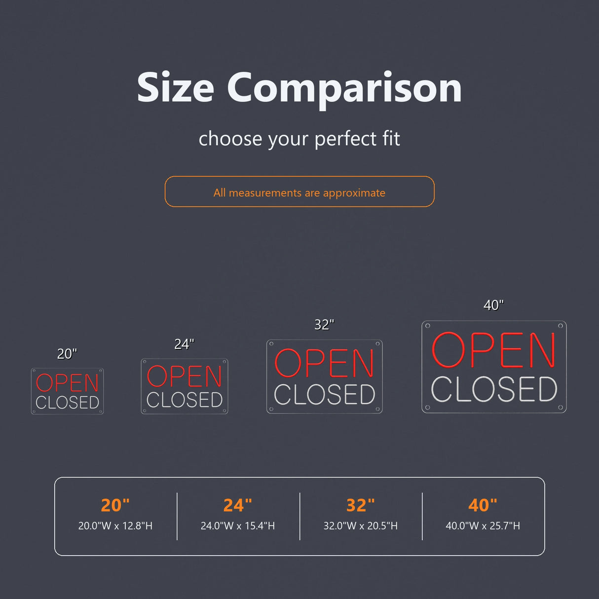 Open Closed Neon Sign for Business Door