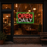 Neon Restaurant Open Sign for Front Window