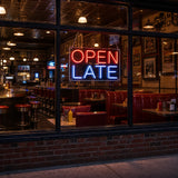 Open Late Neon Sign for Shops and Bars