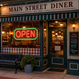 Vintage Neon Open Sign for Retro Storefront