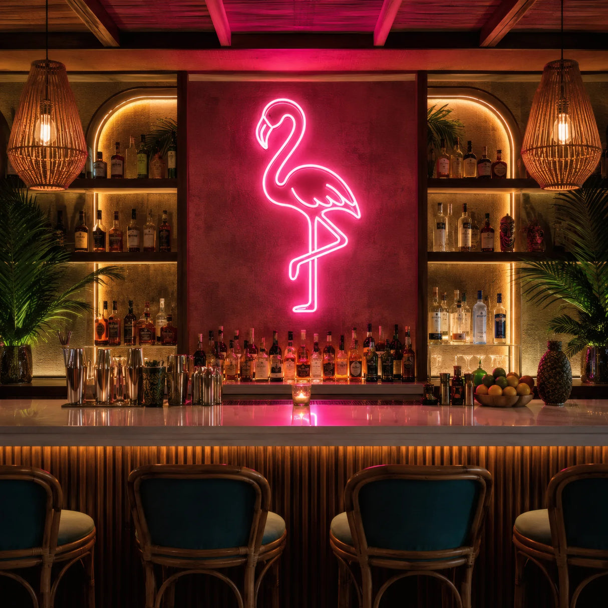 Pink Flamingo LED Neon Sign