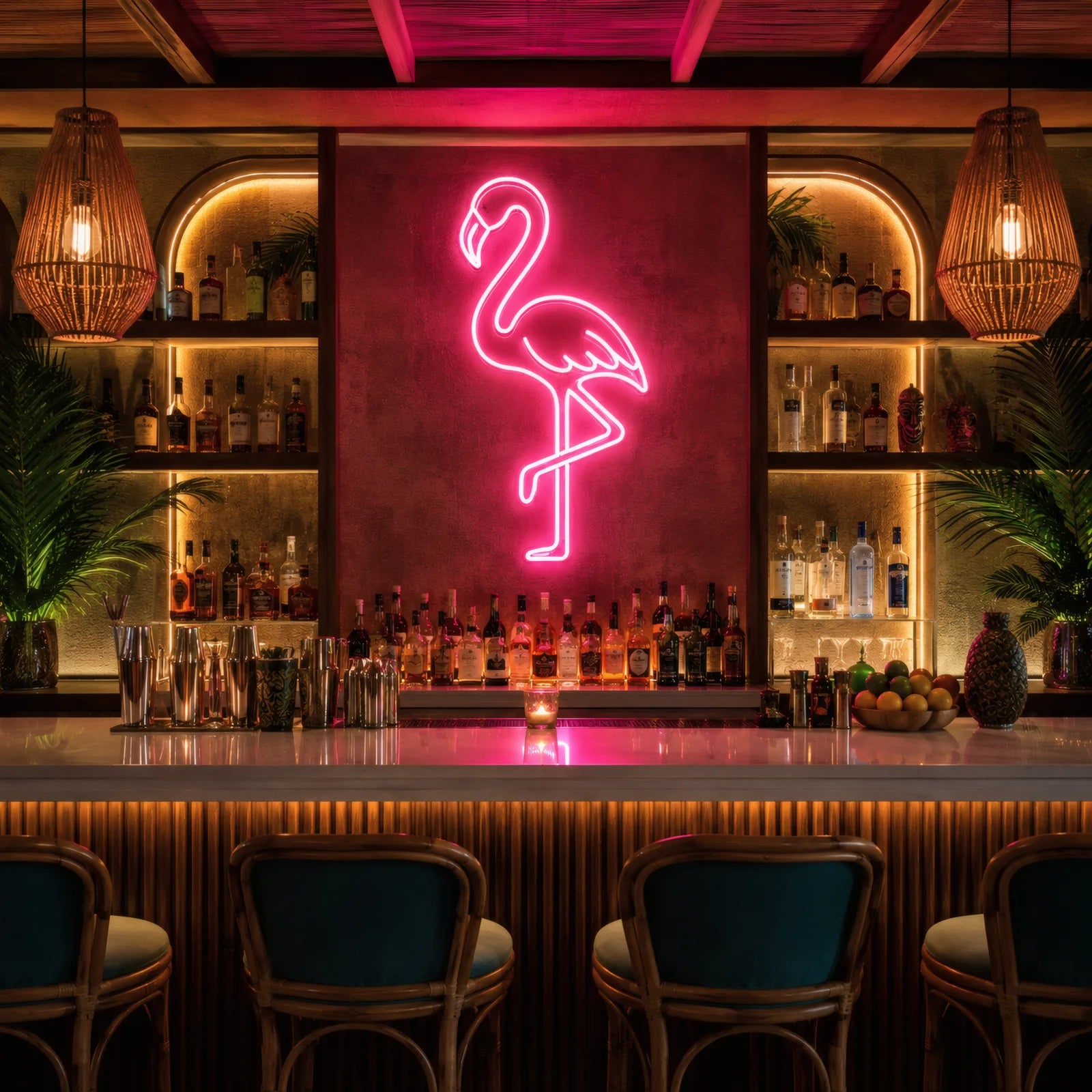 Pink Flamingo LED Neon Sign