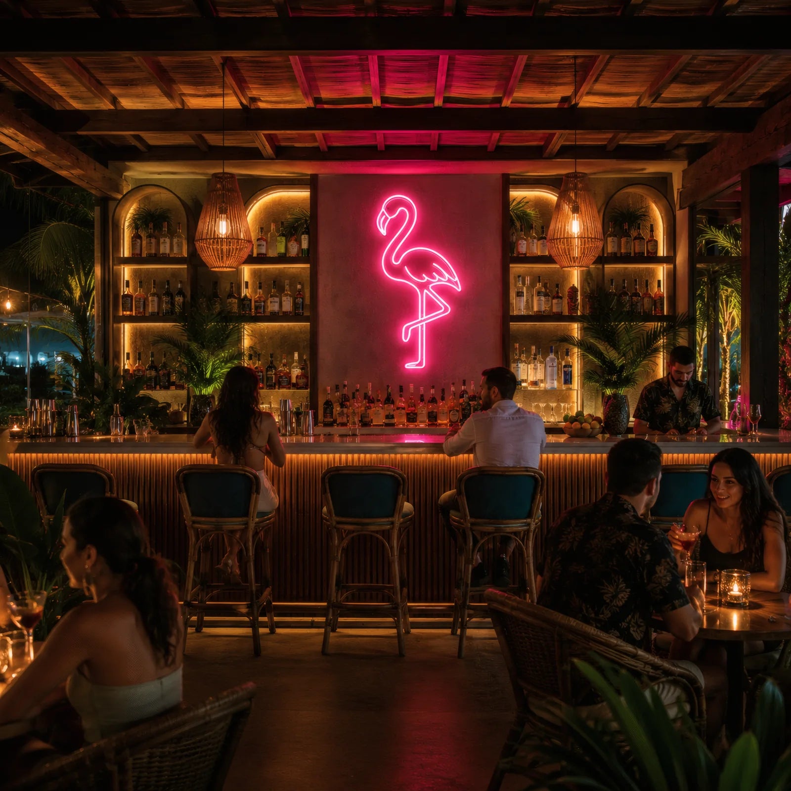 Pink Flamingo LED Neon Sign