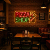 Neon Pizza Shop Sign for Pizzeria Wall Decor
