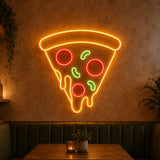 PIZZA Slice Neon Sign for Pizza Shop Wall Decor