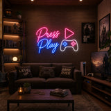Press Play LED Neon Sign