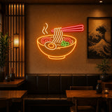 Ramen Bowl Neon Sign for Japanese Restaurant Decor