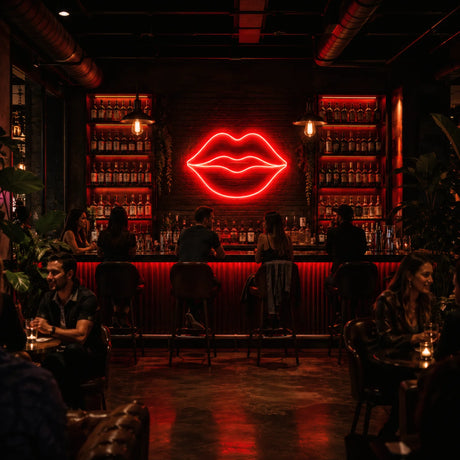 Red Lips LED Neon Sign