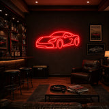 Sports Car Man Cave Neon Sign