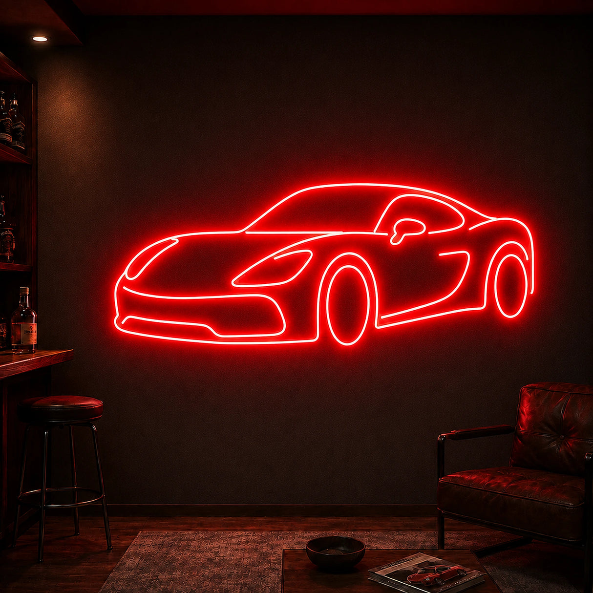 Sports Car Man Cave Neon Sign