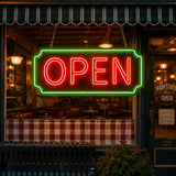 Vintage Neon Open Sign for Retro Storefront